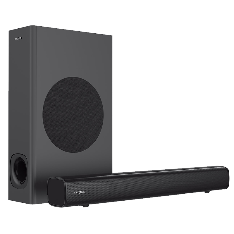 Creative Stage 2.1 Soundbar with Bluetooth Connection Powerful Audio Entertainment System Audio Customization And Convenience
