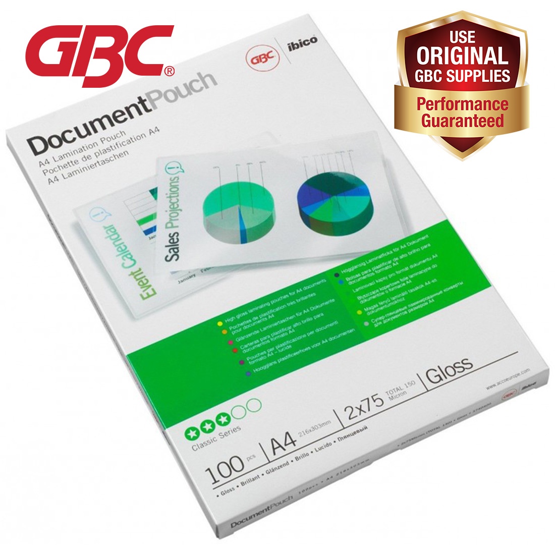 GBC Laminate Pouch 216x303mm (A4) 25pcs GBC Laminate Pouch 216x303mm (A4) 25pcs