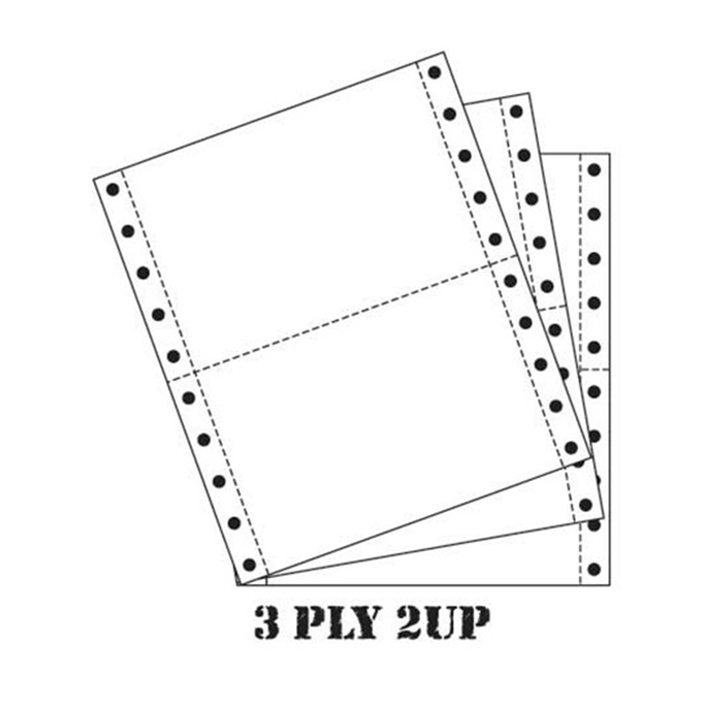 Computer Form 9.5" x 11" x 3 ply 2 up NCR 500 Fans Computer Form 9.5" x 11" x 3 ply 2 up NCR 500 Fans