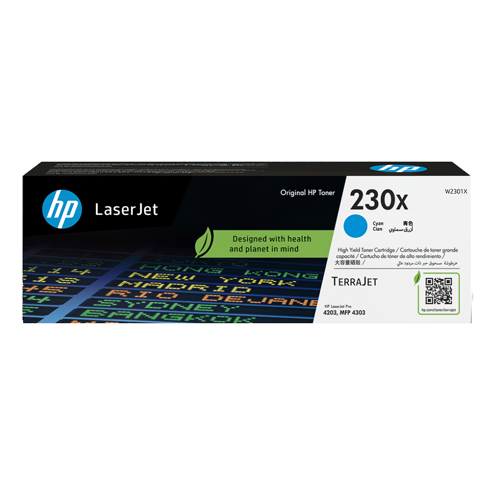 HP 230X Original Cyan Toner Cartridge 5,500pages (W2301X) HP 230X Original Cyan Toner Cartridge 5,500pages (W2301X)