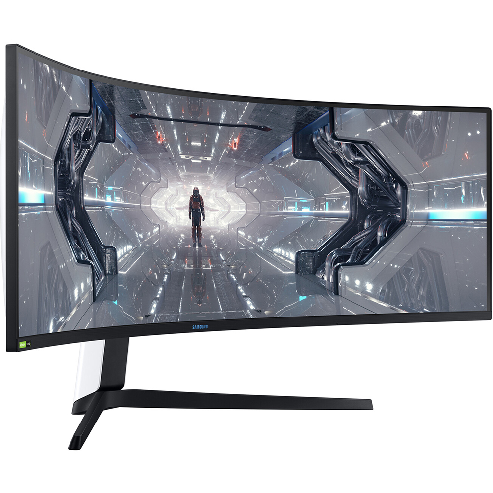 Samsung 49" Dual QHD Resolution with 1000R curvature, QLED, HDR1000, 240Hz refresh rate, G-Sync compatibles and FreeSync Premium Pro Gaming Monitor